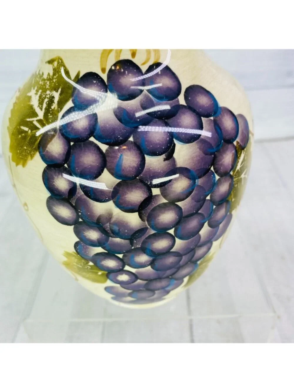 Tabletops CABERNET Rippled Hand Painted Purple Grapes 8